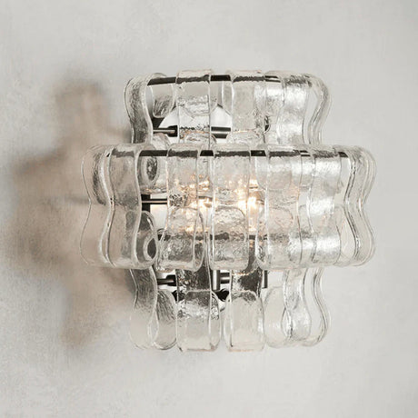 Sylva wall sconce in clear and black