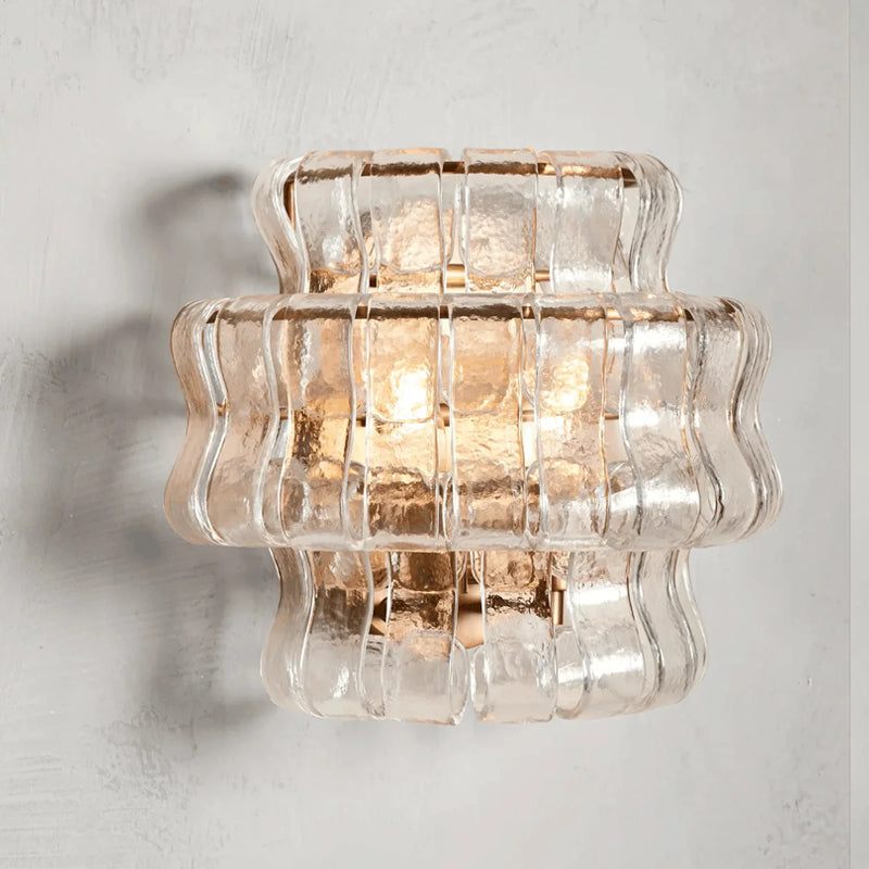 Sylva wall sconce in clear and gold