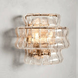 Sylva wall sconce in clear and gold