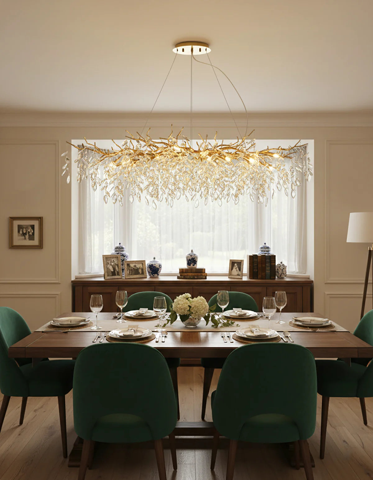 Albero Collection Crystal Chandelier Luxury Tree-Inspired Crystal Statement Ceiling Light