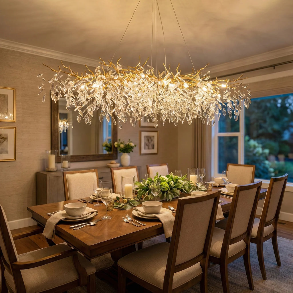 Albero Collection Crystal Chandelier Luxury Tree-Inspired Crystal Statement Ceiling Light