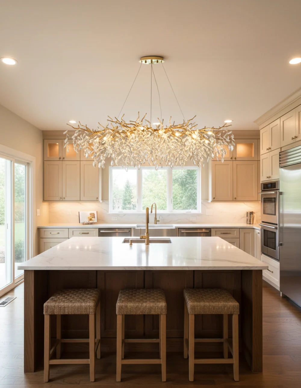 Albero Collection Crystal Chandelier Luxury Tree-Inspired Crystal Statement Ceiling Light