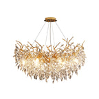 Albero Collection Crystal Chandelier Luxury Tree-Inspired Crystal Statement Ceiling Light
