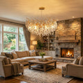 Albero Collection Crystal Chandelier Luxury Tree-Inspired Crystal Statement Ceiling Light
