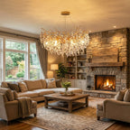 Albero Collection Crystal Chandelier Luxury Tree-Inspired Crystal Statement Ceiling Light