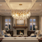 Albero Collection Crystal Chandelier Luxury Tree-Inspired Crystal Statement Ceiling Light