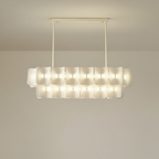 AleraGlow | Contemporary Softly Sculpted Acrylic Dining Room Chandelier