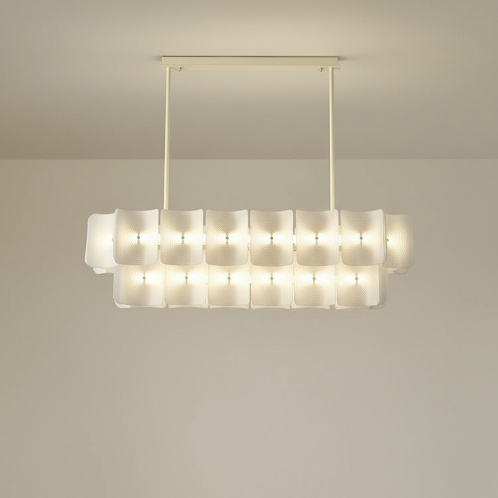 AleraGlow | Contemporary Softly Sculpted Acrylic Dining Room Chandelier
