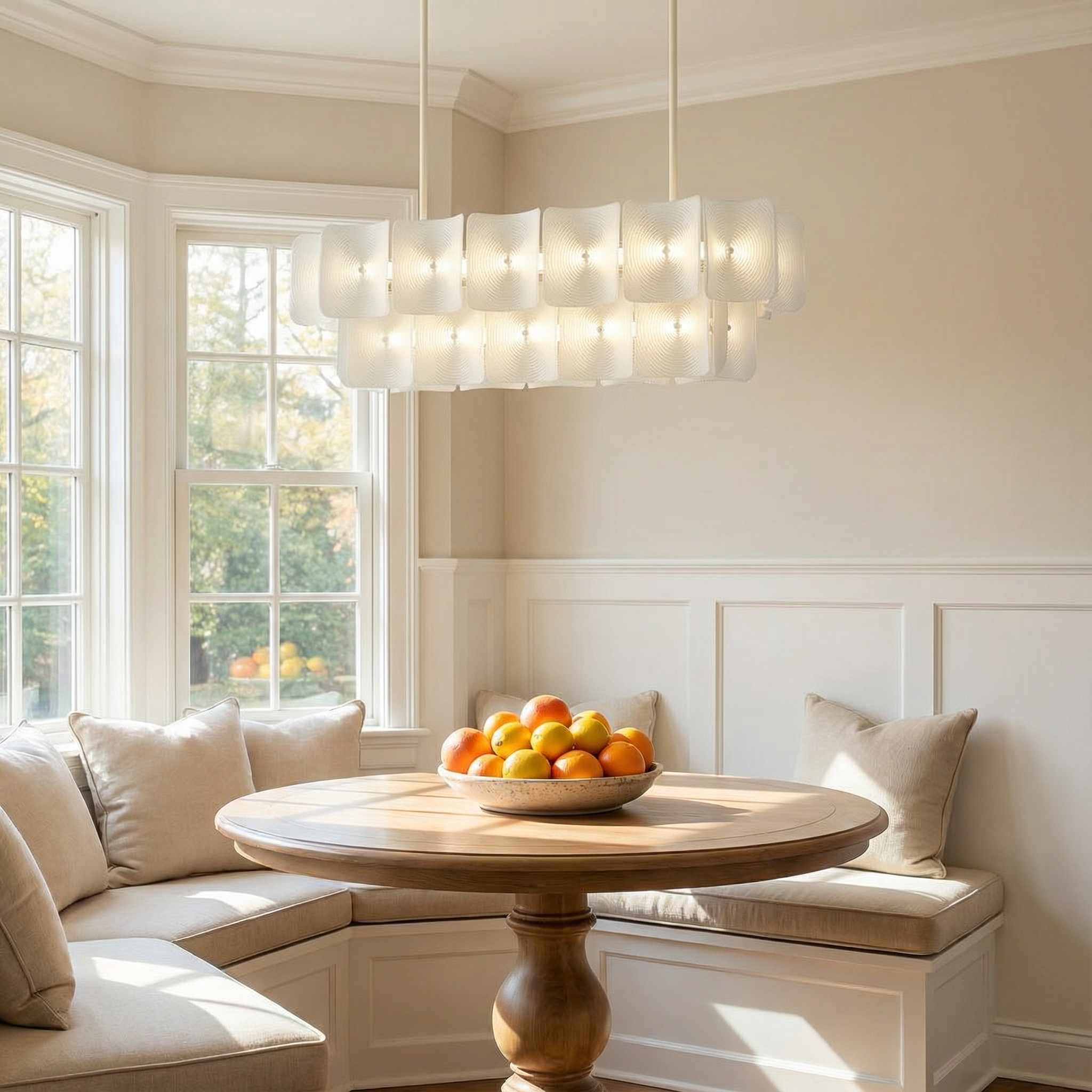 AleraGlow | Contemporary Softly Sculpted Acrylic Dining Room Chandelier