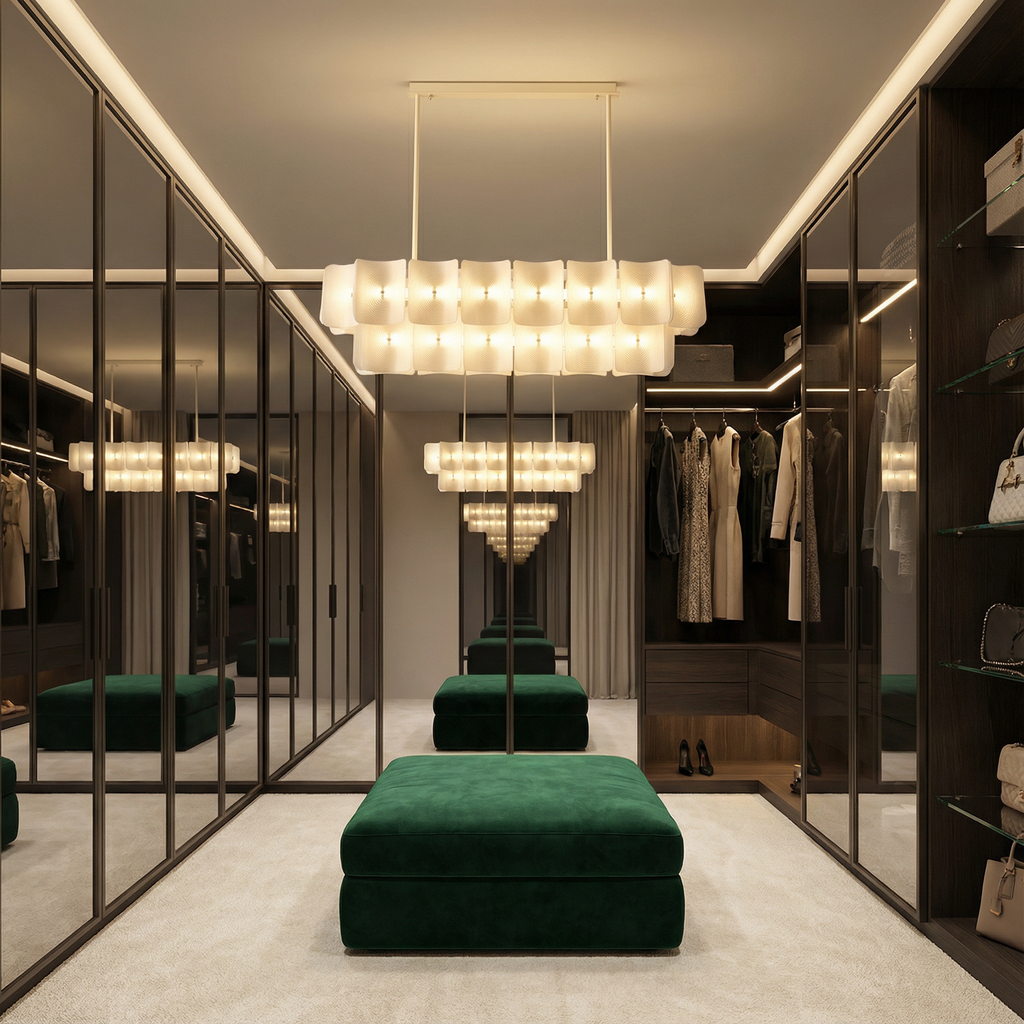 AleraGlow | Contemporary Softly Sculpted Acrylic Dining Room Chandelier