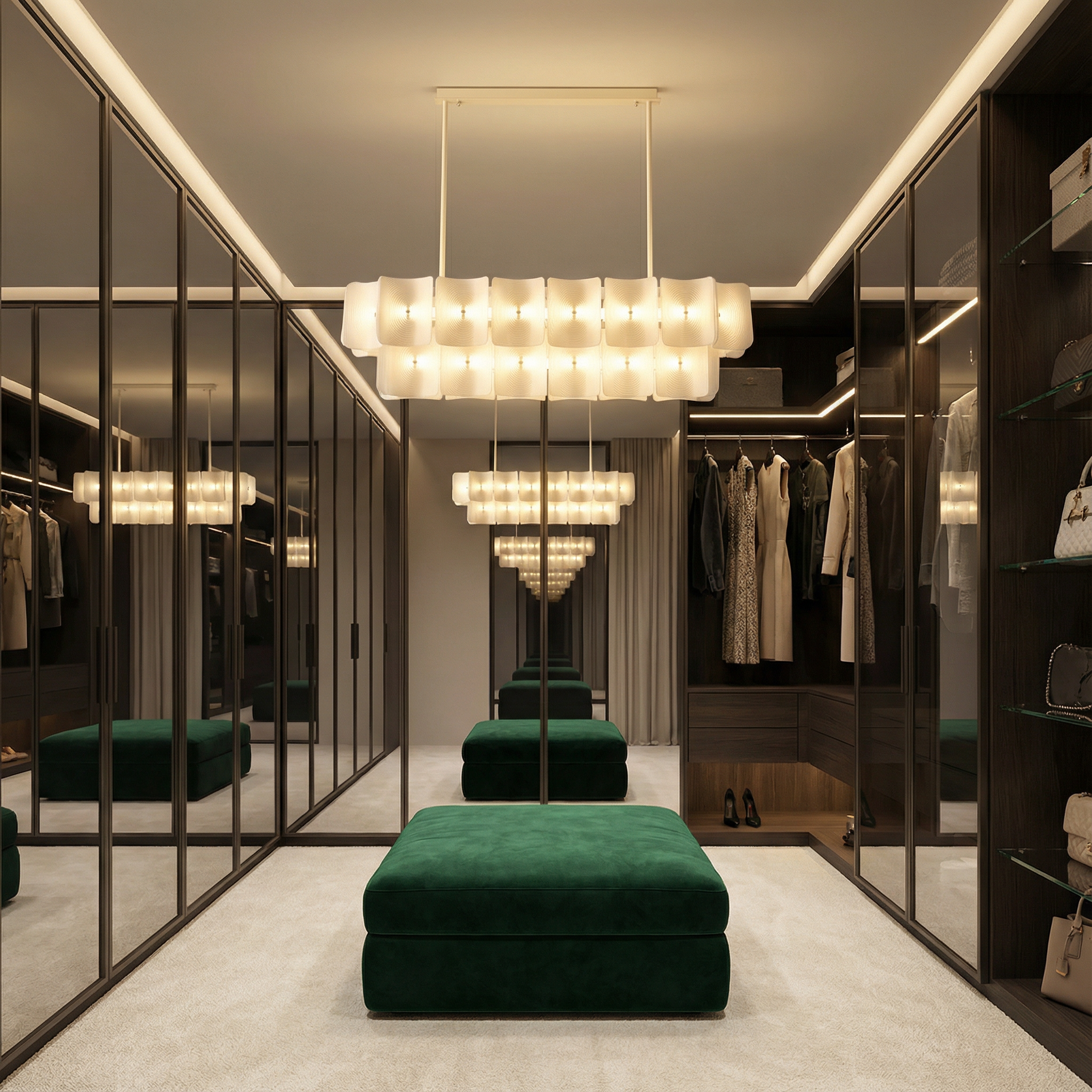 AleraGlow | Contemporary Softly Sculpted Acrylic Dining Room Chandelier