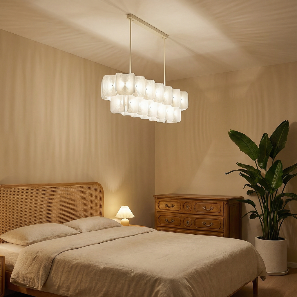 AleraGlow | Contemporary Softly Sculpted Acrylic Dining Room Chandelier