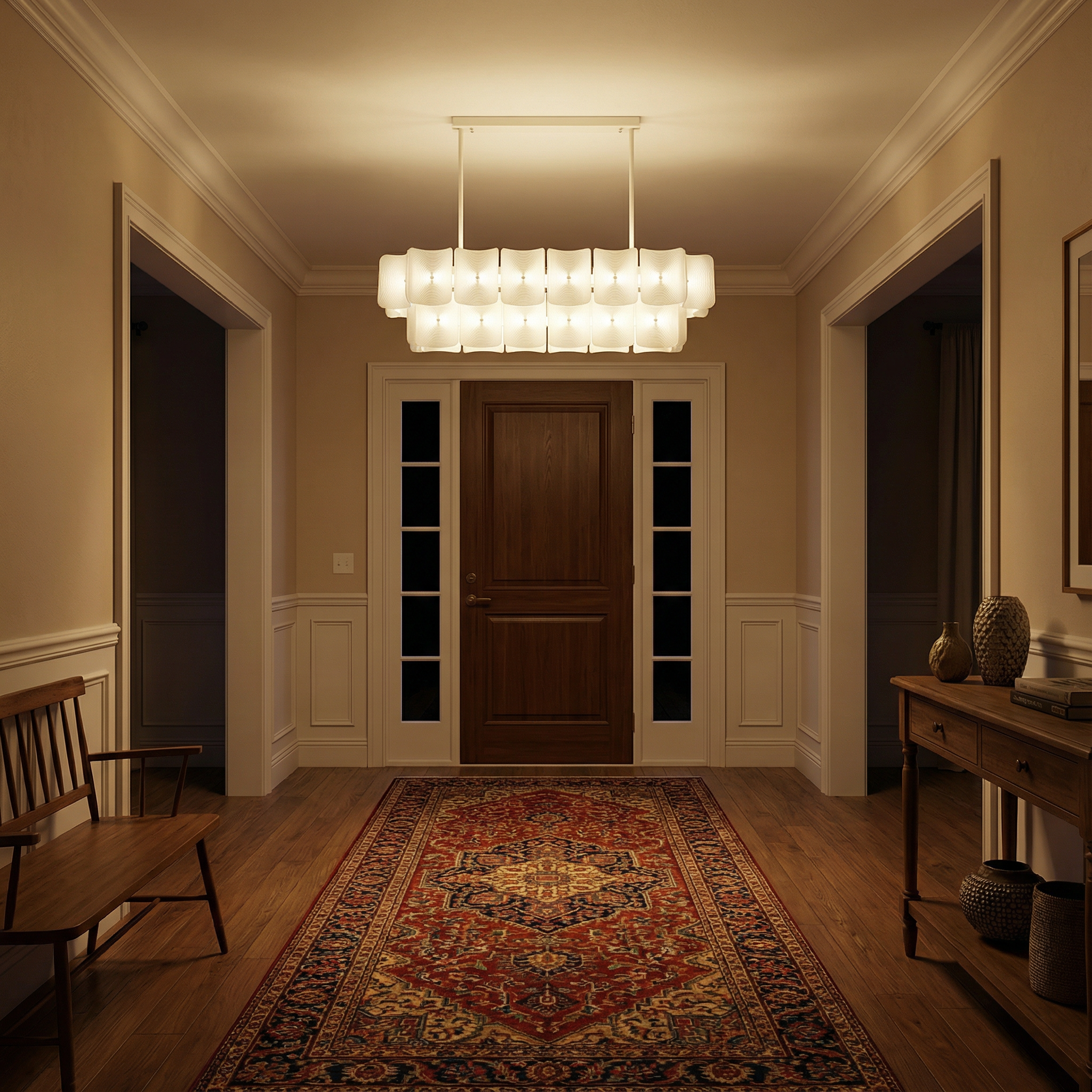 AleraGlow | Contemporary Softly Sculpted Acrylic Dining Room Chandelier