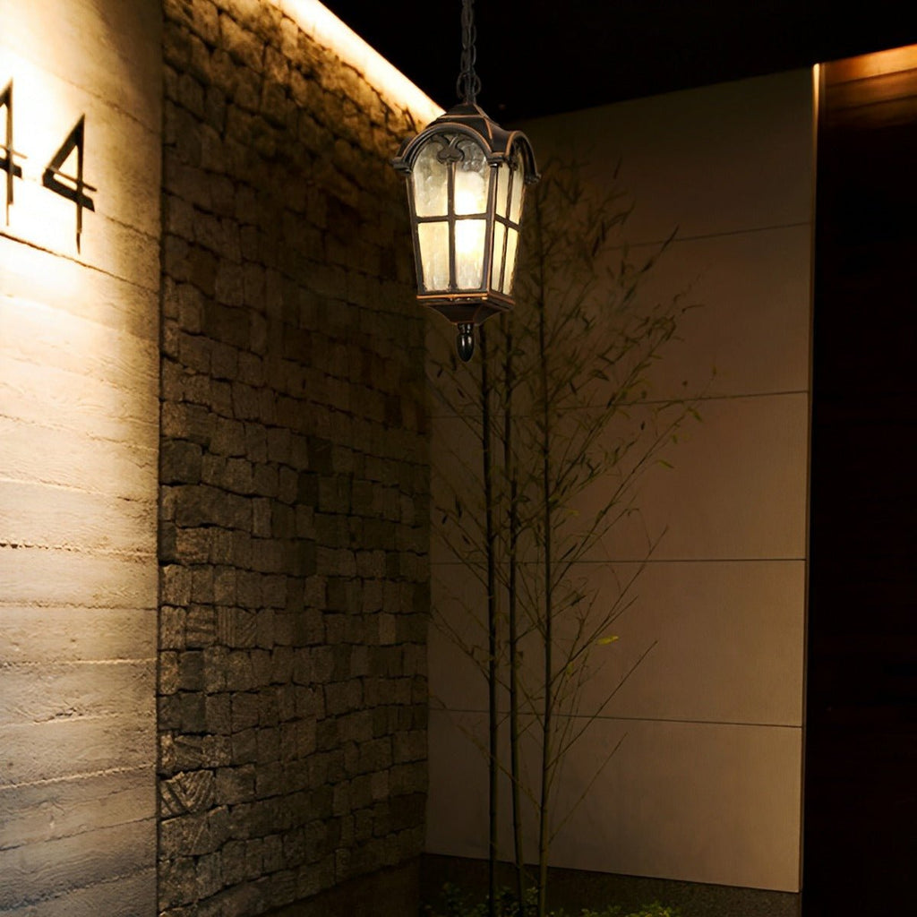 Rustic Roman Outdoor LED Lantern Pendant Light