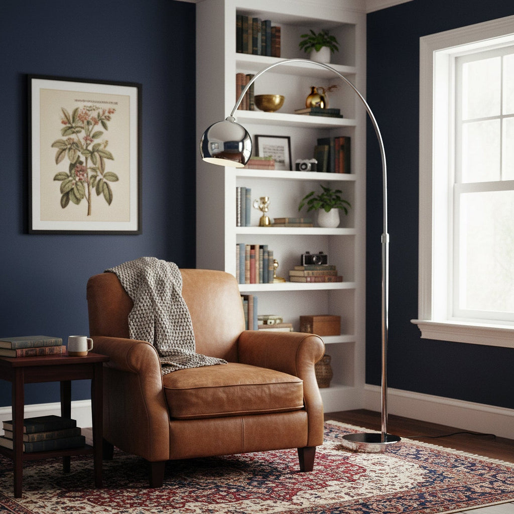 Angler Floor Lamp Modern Adjustable Arc Reading Lamp, Tall