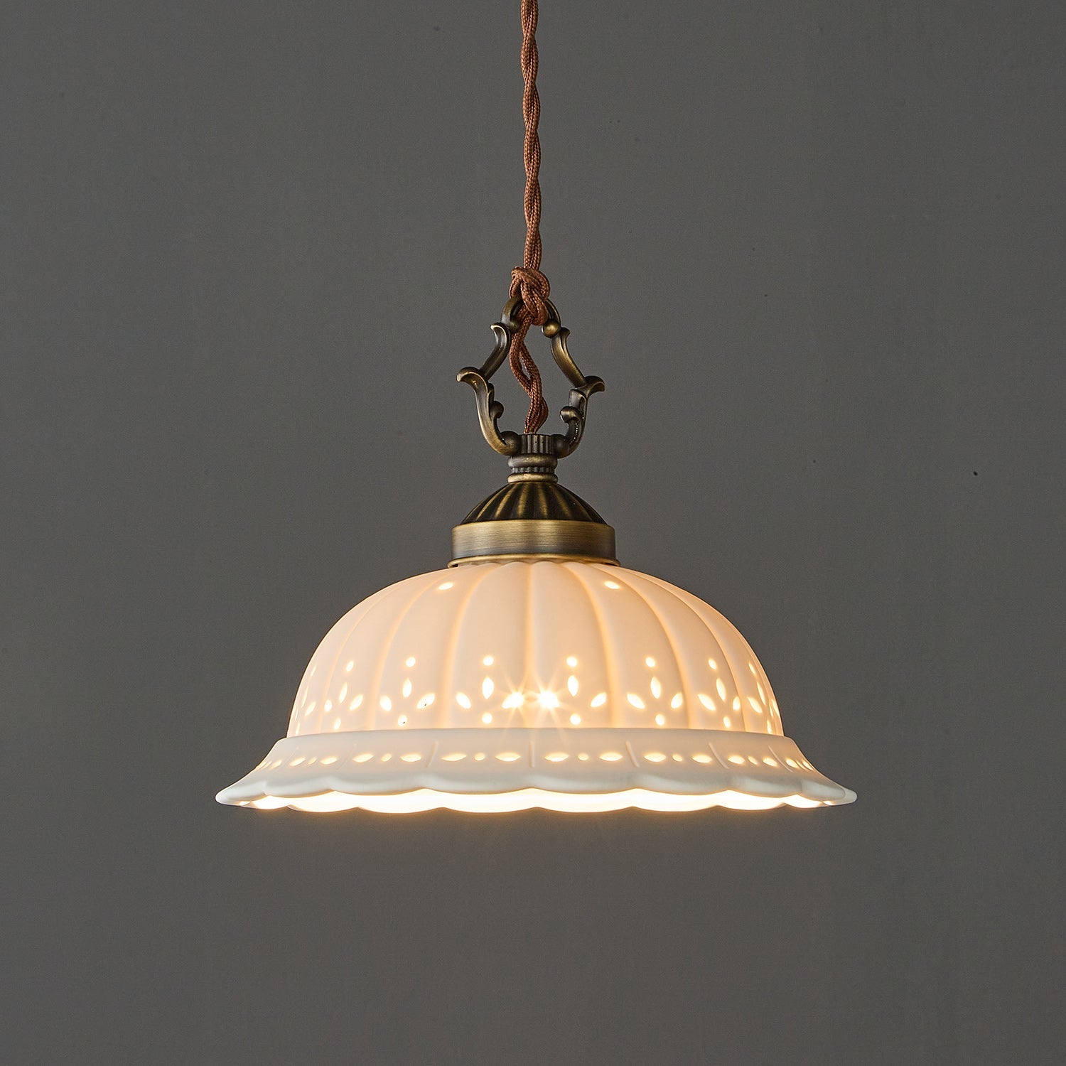 Anita fluted ceramic pendant — supplier photo