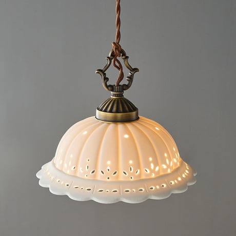 Anita fluted ceramic pendant — supplier photo