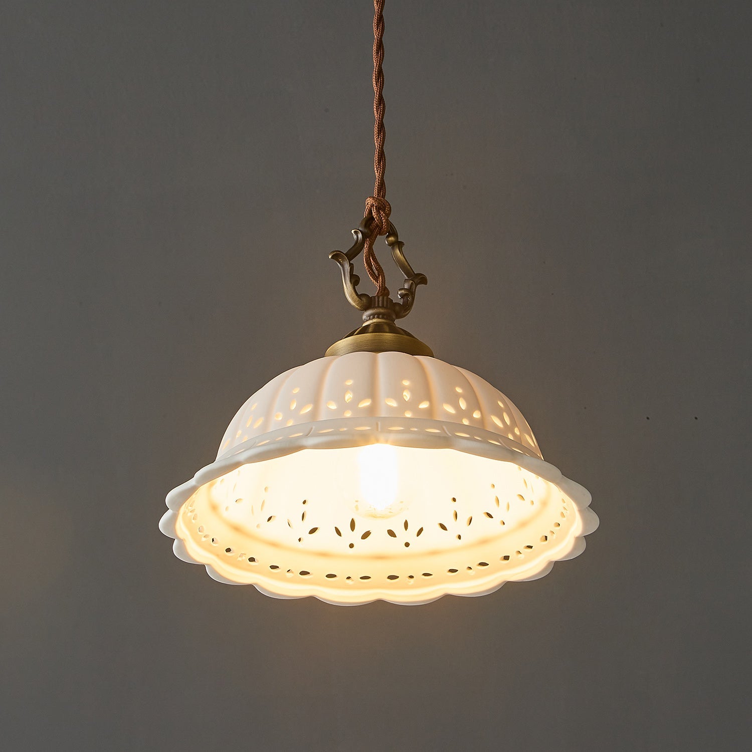 Anita fluted ceramic pendant — supplier photo