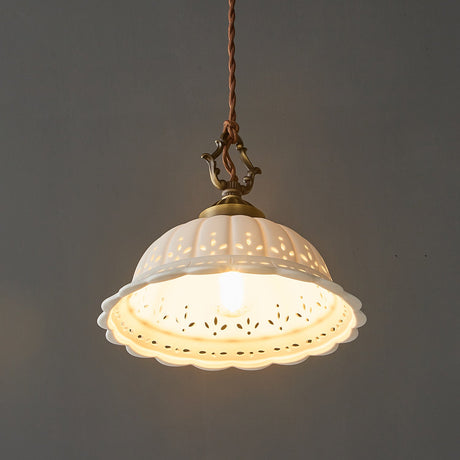 Anita fluted ceramic pendant — supplier photo