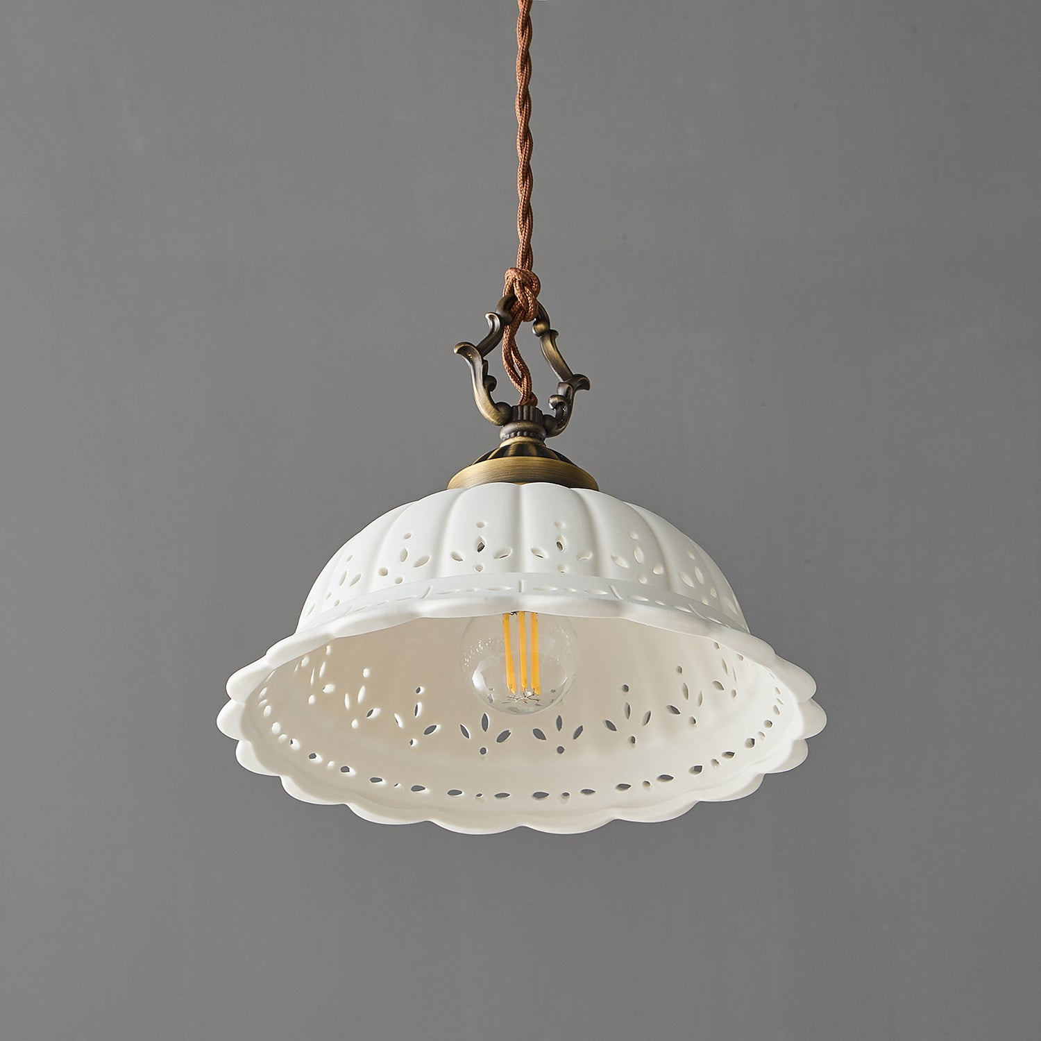 Anita fluted ceramic pendant — supplier photo