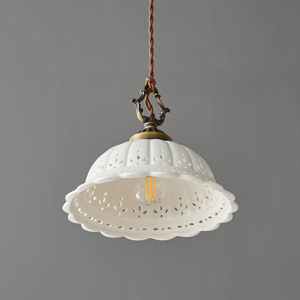 Anita fluted ceramic pendant — supplier photo