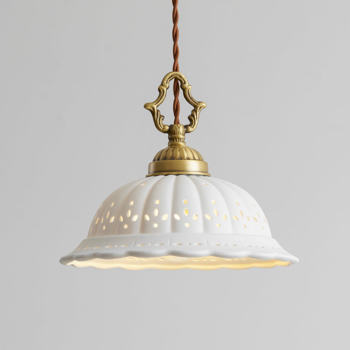 Anita fluted ceramic pendant — supplier photo