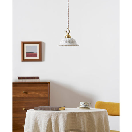 Anita ceramic pendant in a Provencal dining room — lifestyle
