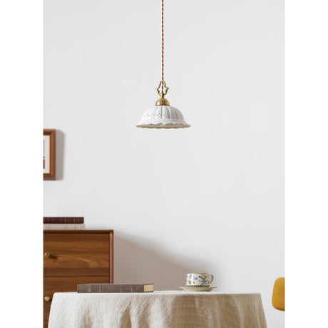 Anita fluted ceramic pendant — supplier photo