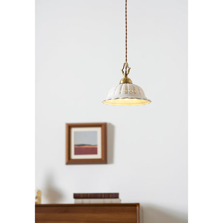 Anita fluted ceramic pendant — supplier photo