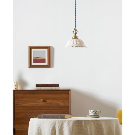 Anita fluted ceramic pendant — supplier photo