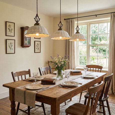 Anita fluted ceramic pendant — supplier photo