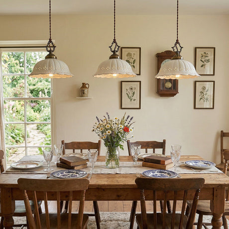 Anita fluted ceramic pendant — supplier photo