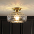 Artisan Flush Mount Ceiling Light with Dimmable Glass Shade | Elegant Design for Hallways and Bedrooms