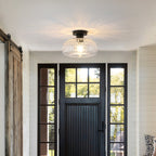 Artisan Flush Mount Ceiling Light with Dimmable Glass Shade | Elegant Design for Hallways and Bedrooms