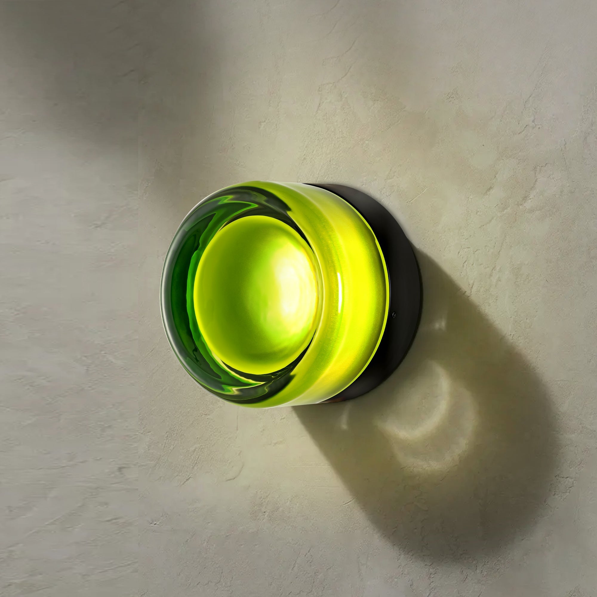 Auralux LED Industrial Flush Mount Wall Sconce with Dimple Glass Shade 4 Inch