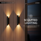 AurevoLight | Sleek Waterproof Aluminum Outdoor Wall Sconce