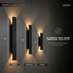 AurevoLight | Sleek Waterproof Aluminum Outdoor Wall Sconce
