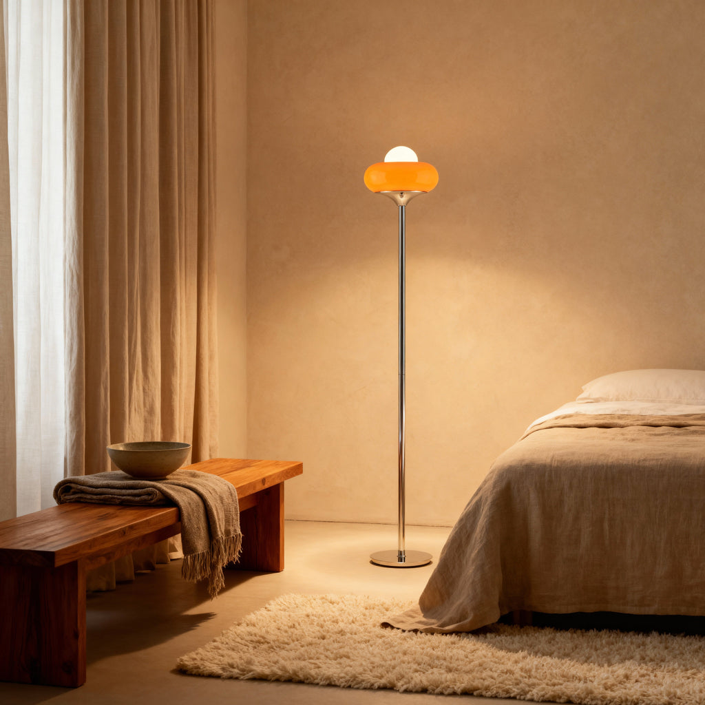 AylaGlow  Modern Stylish Opal Glass Floor Lamp for Living Room