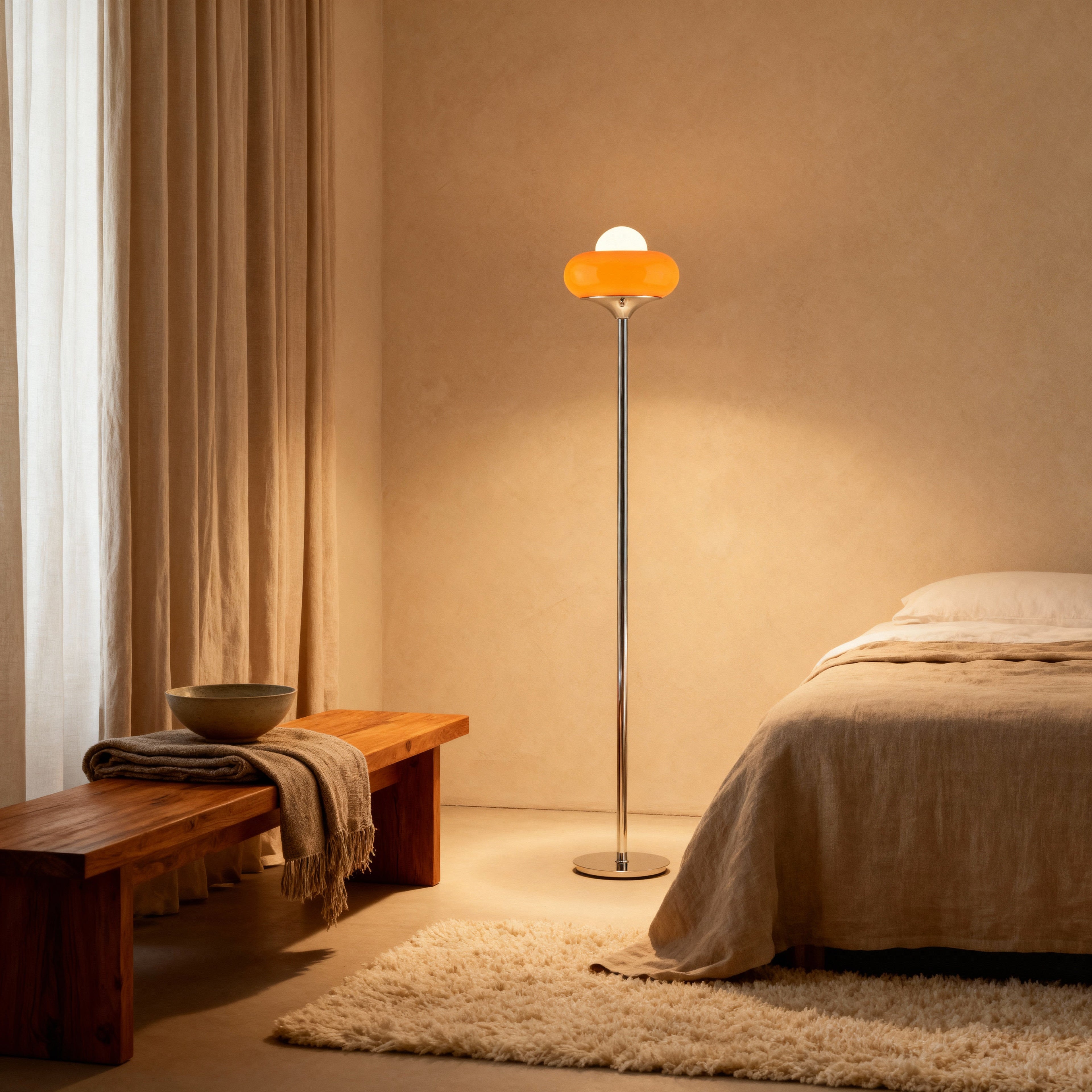 AylaGlow  Modern Stylish Opal Glass Floor Lamp for Living Room