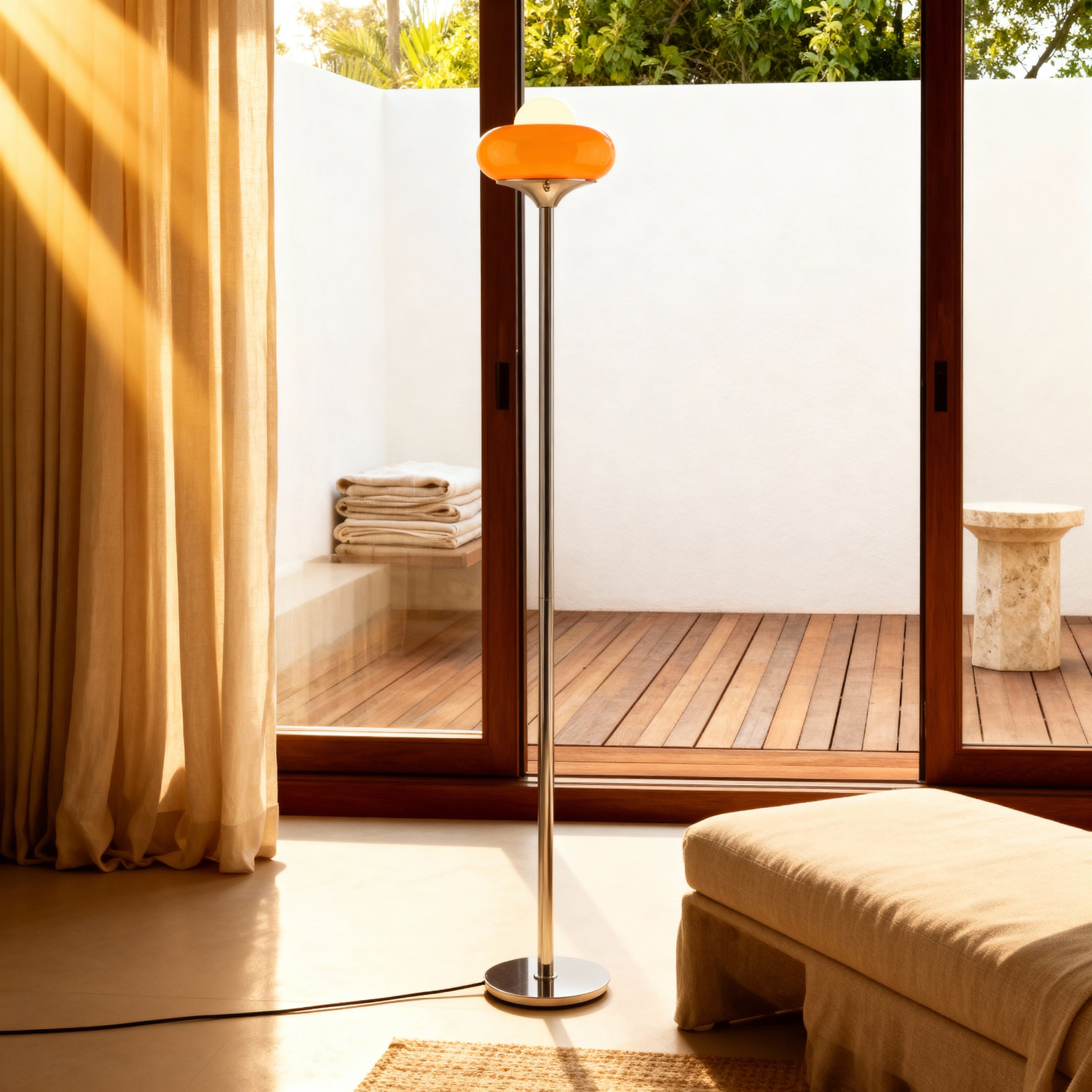 AylaGlow  Modern Stylish Opal Glass Floor Lamp for Living Room
