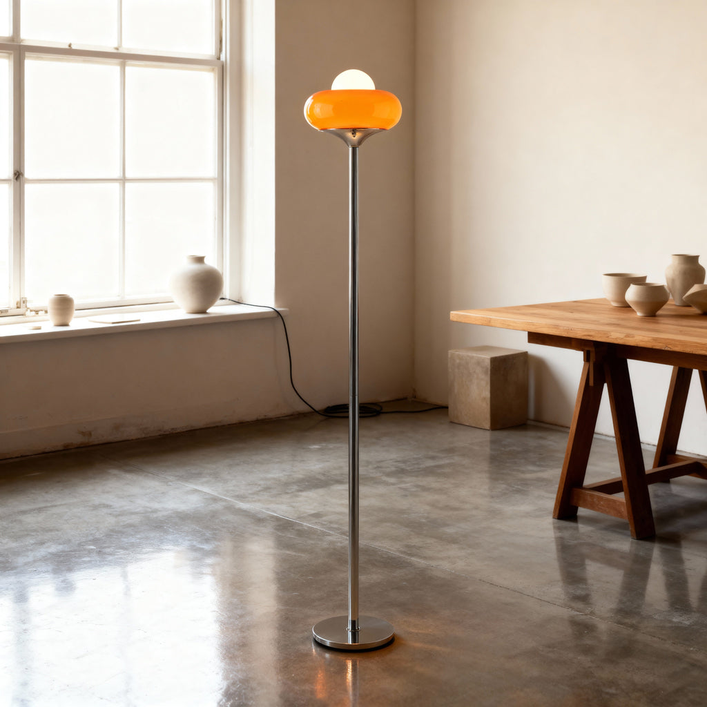 AylaGlow  Modern Stylish Opal Glass Floor Lamp for Living Room