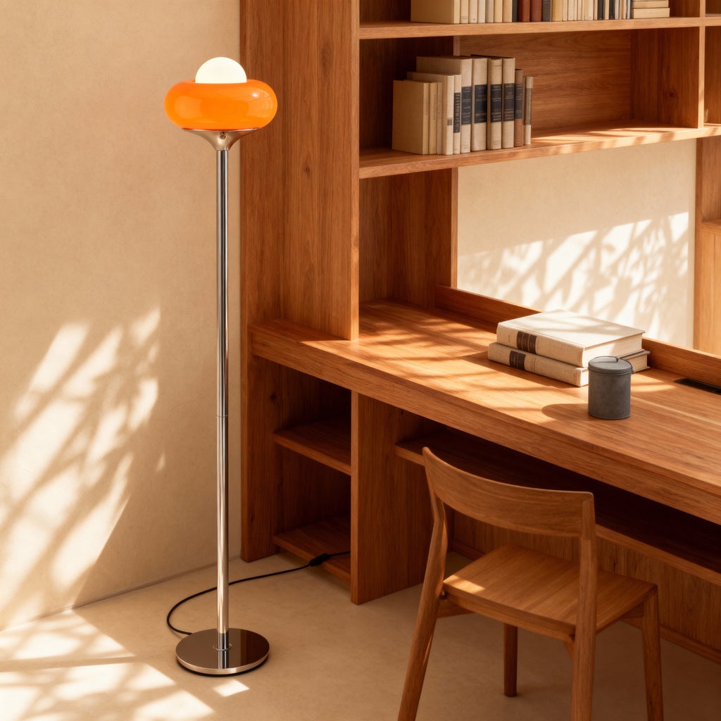 AylaGlow  Modern Stylish Opal Glass Floor Lamp for Living Room