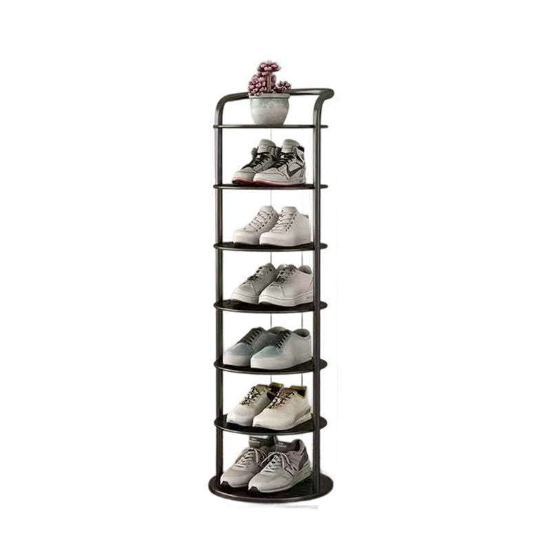 Torre round tiered iron shoe rack