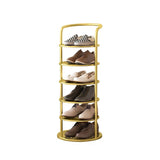 Torre round tiered iron shoe rack