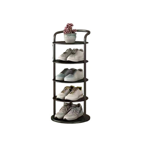 Torre round tiered iron shoe rack