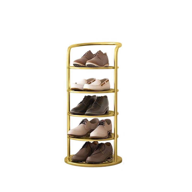 Torre round tiered iron shoe rack