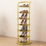 Torre round tiered iron shoe rack
