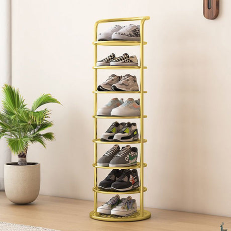 Torre round tiered iron shoe rack