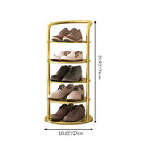 Torre round tiered iron shoe rack
