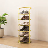 Torre round tiered iron shoe rack